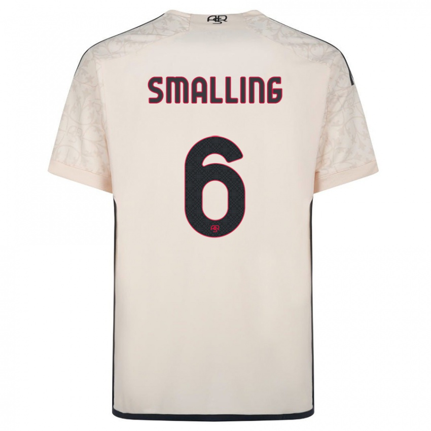 Heren Chris Smalling #6 Gebroken Wit Uitshirt Uittenue 2023/24 T-Shirt