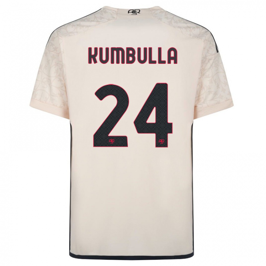 Heren Marash Kumbulla #24 Gebroken Wit Uitshirt Uittenue 2023/24 T-Shirt