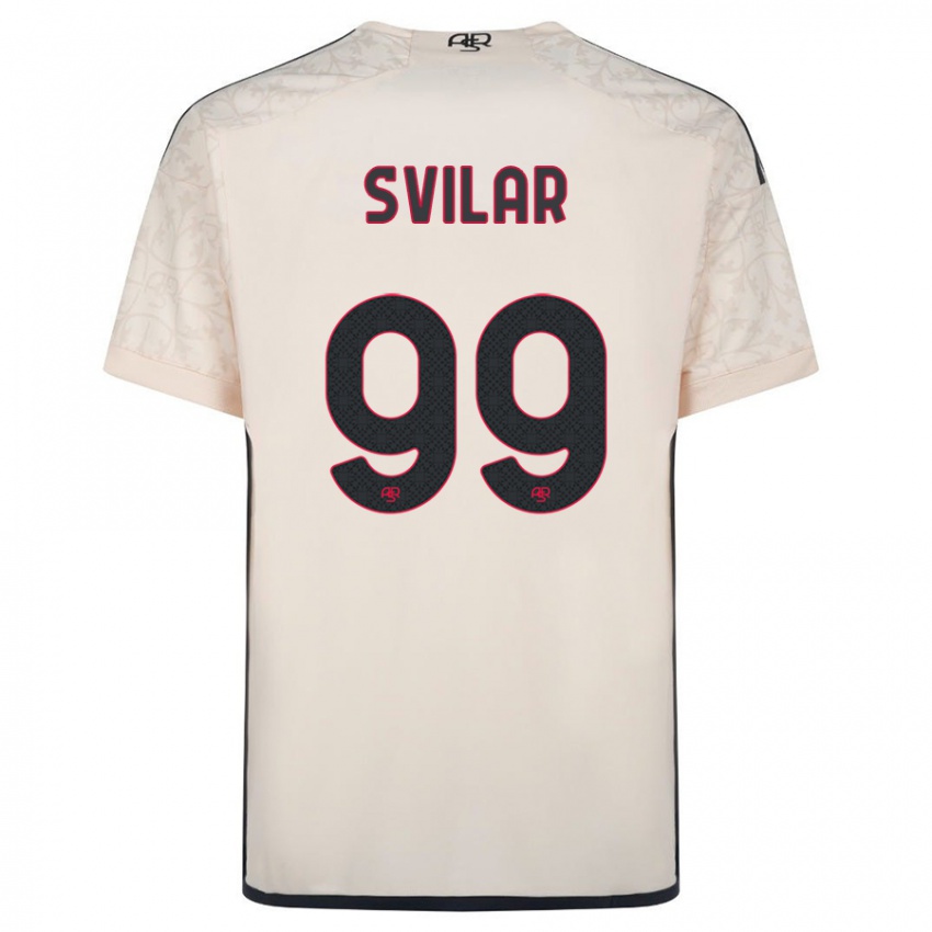 Heren Mile Svilar #99 Gebroken Wit Uitshirt Uittenue 2023/24 T-Shirt