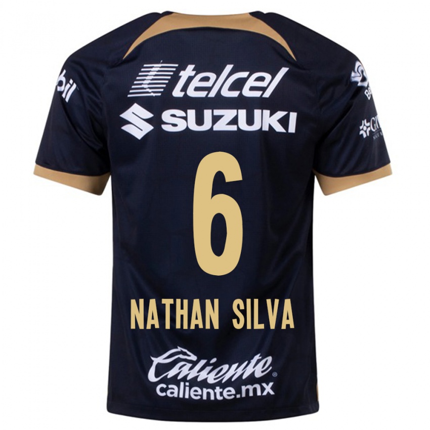 Heren Nathan Silva #6 Donkerblauw Uitshirt Uittenue 2023/24 T-Shirt