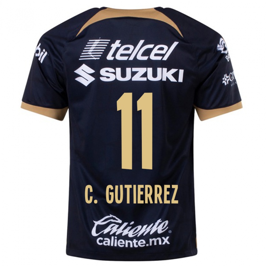 Heren Carlos Gutierrez #11 Donkerblauw Uitshirt Uittenue 2023/24 T-Shirt