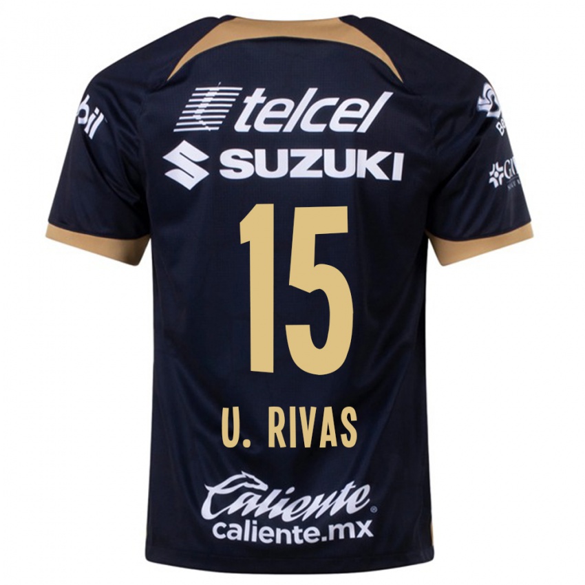 Heren Ulises Rivas #15 Donkerblauw Uitshirt Uittenue 2023/24 T-Shirt
