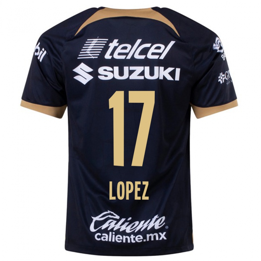 Heren Leonel Lopez #17 Donkerblauw Uitshirt Uittenue 2023/24 T-Shirt