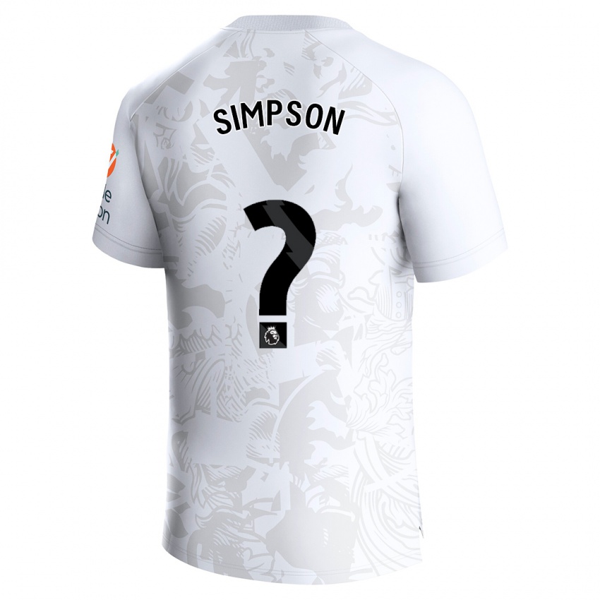 Dames Ewan Simpson #0 Wit Uitshirt Uittenue 2023/24 T-Shirt