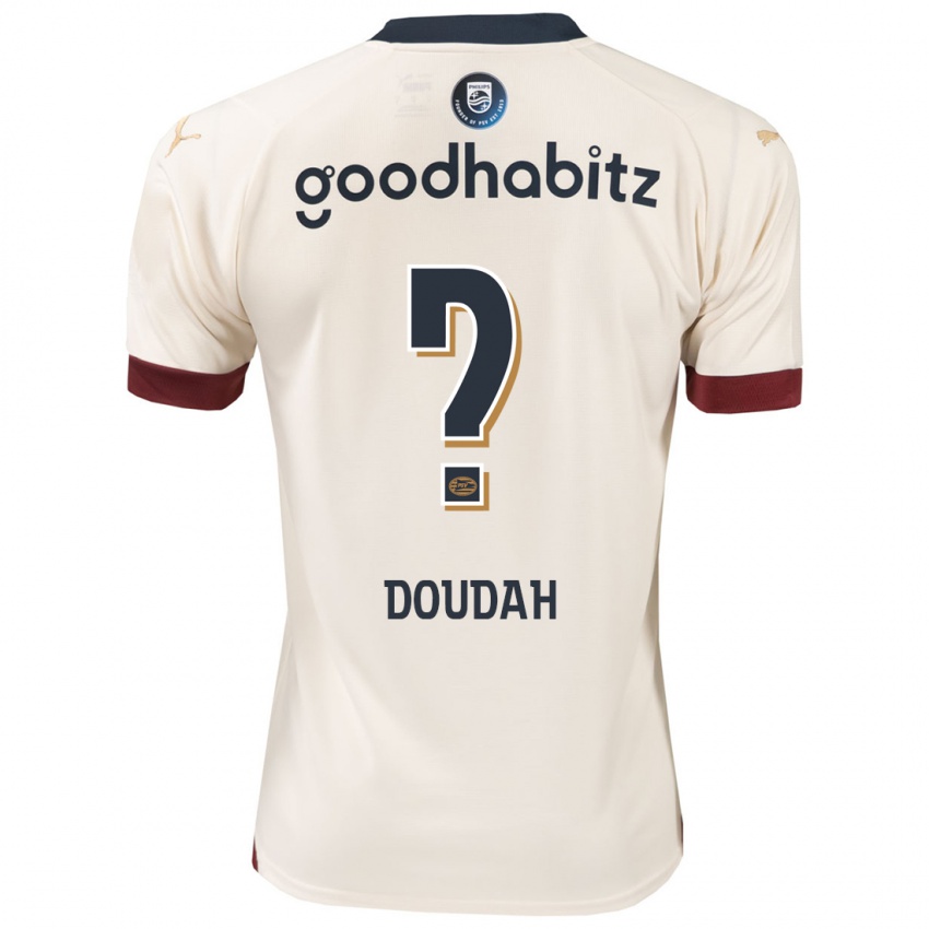 Dames Amin Doudah #0 Gebroken Wit Uitshirt Uittenue 2023/24 T-Shirt