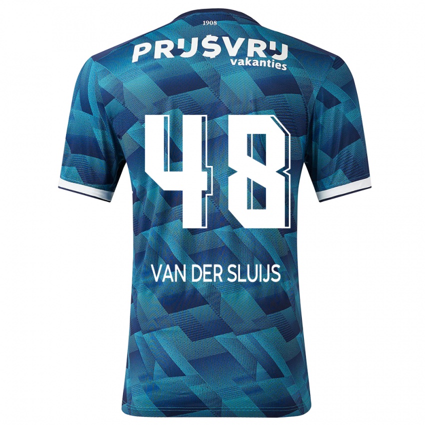 Dames Joep Van Der Sluijs #48 Blauw Uitshirt Uittenue 2023/24 T-Shirt