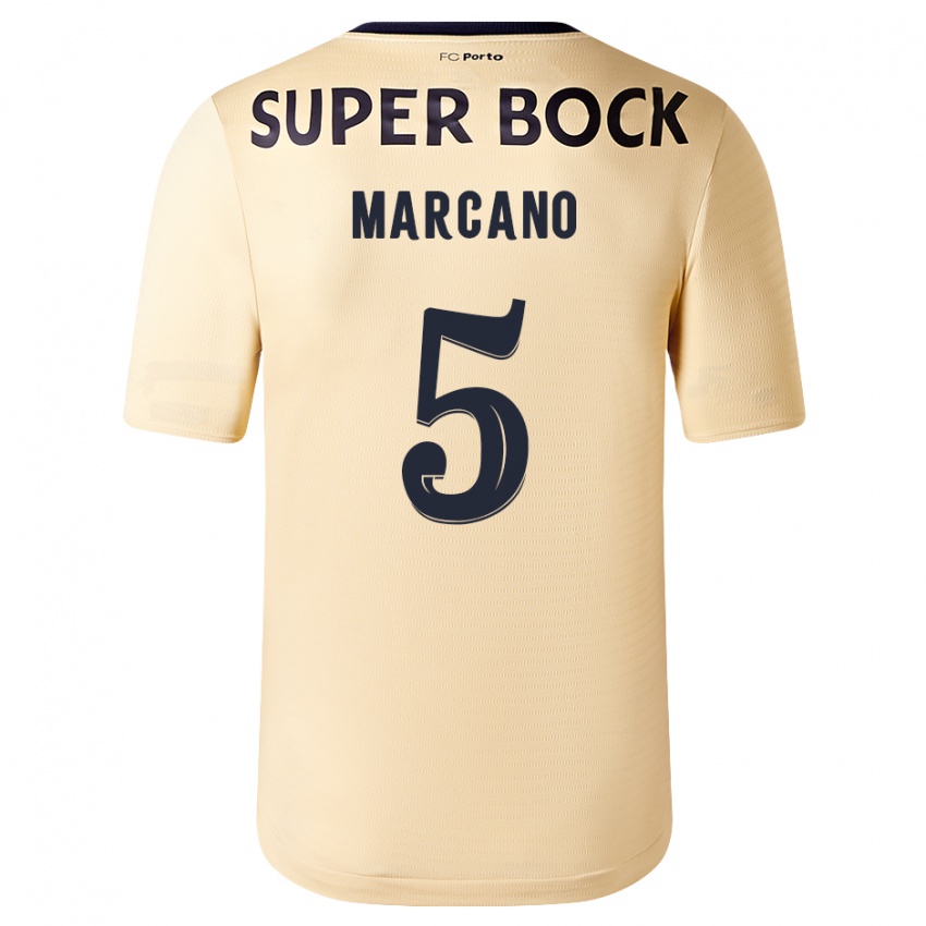 Dames Ivan Marcano #5 Beige-Gouden Uitshirt Uittenue 2023/24 T-Shirt
