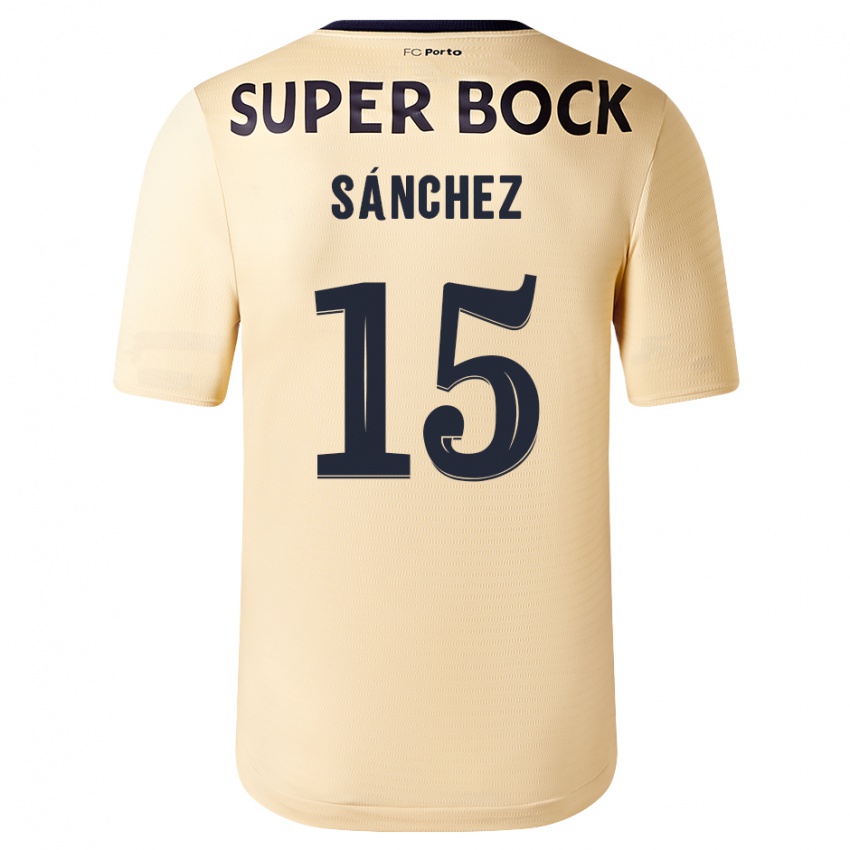 Dames Jorge Sanchez #15 Beige-Gouden Uitshirt Uittenue 2023/24 T-Shirt