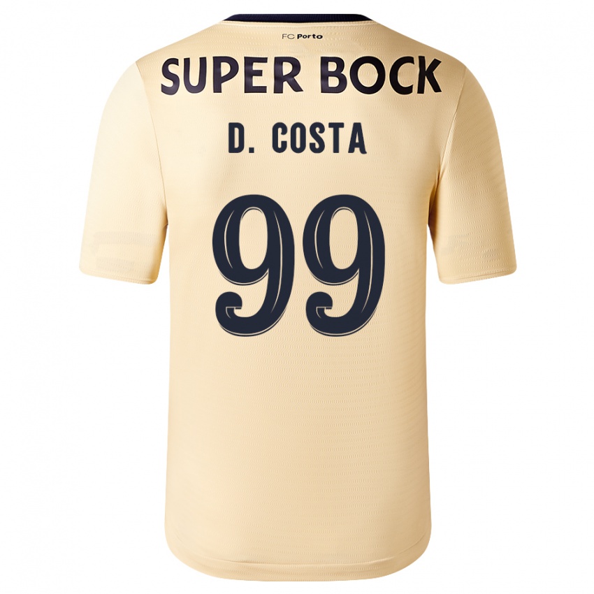 Dames Diogo Costa #99 Beige-Gouden Uitshirt Uittenue 2023/24 T-Shirt