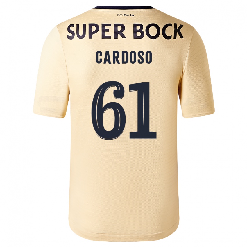 Dames Ivan Cardoso #61 Beige-Gouden Uitshirt Uittenue 2023/24 T-Shirt