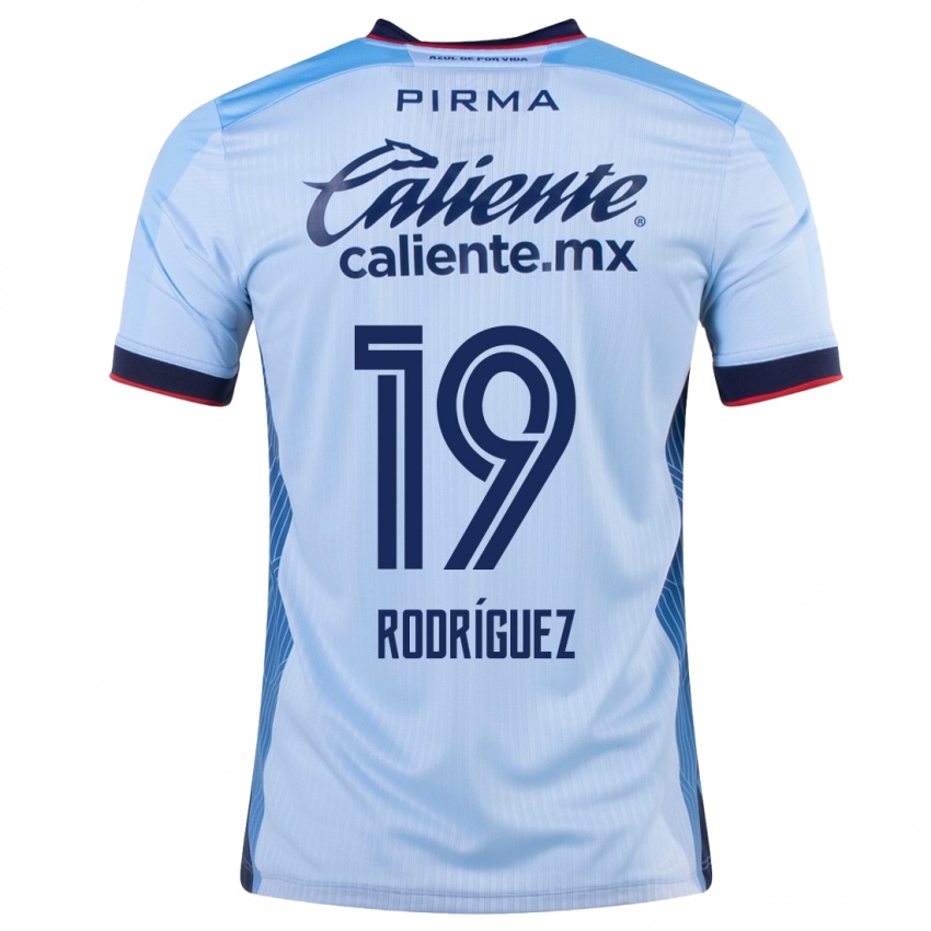 Dames Carlos Rodriguez #19 Hemelsblauw Uitshirt Uittenue 2023/24 T-Shirt
