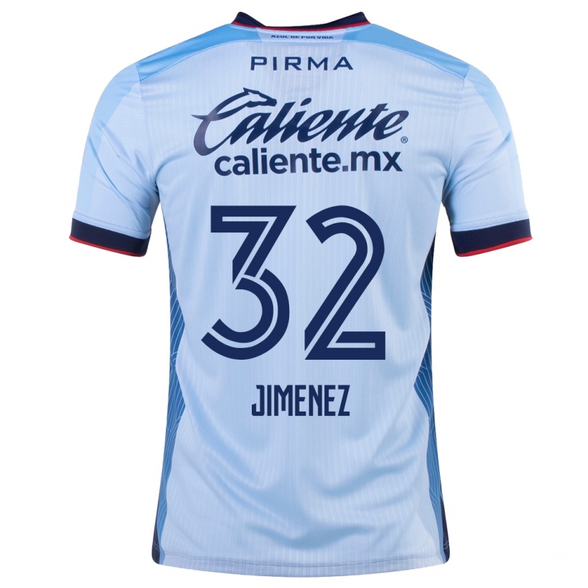 Dames Cristian Jimenez #32 Hemelsblauw Uitshirt Uittenue 2023/24 T-Shirt