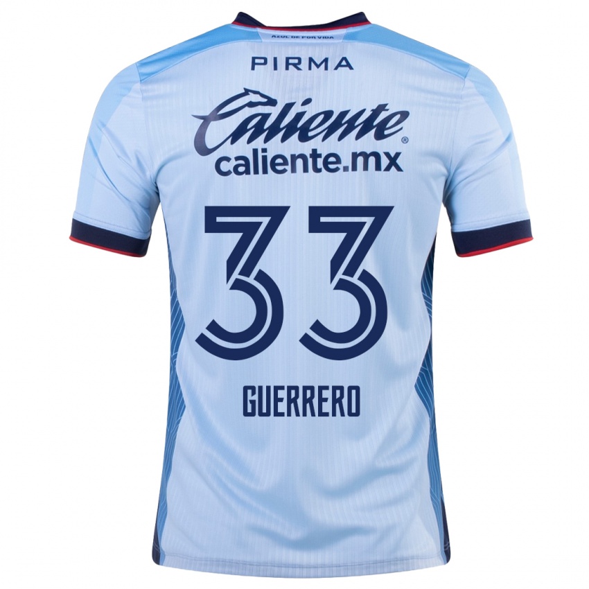 Dames Rafael Guerrero #33 Hemelsblauw Uitshirt Uittenue 2023/24 T-Shirt