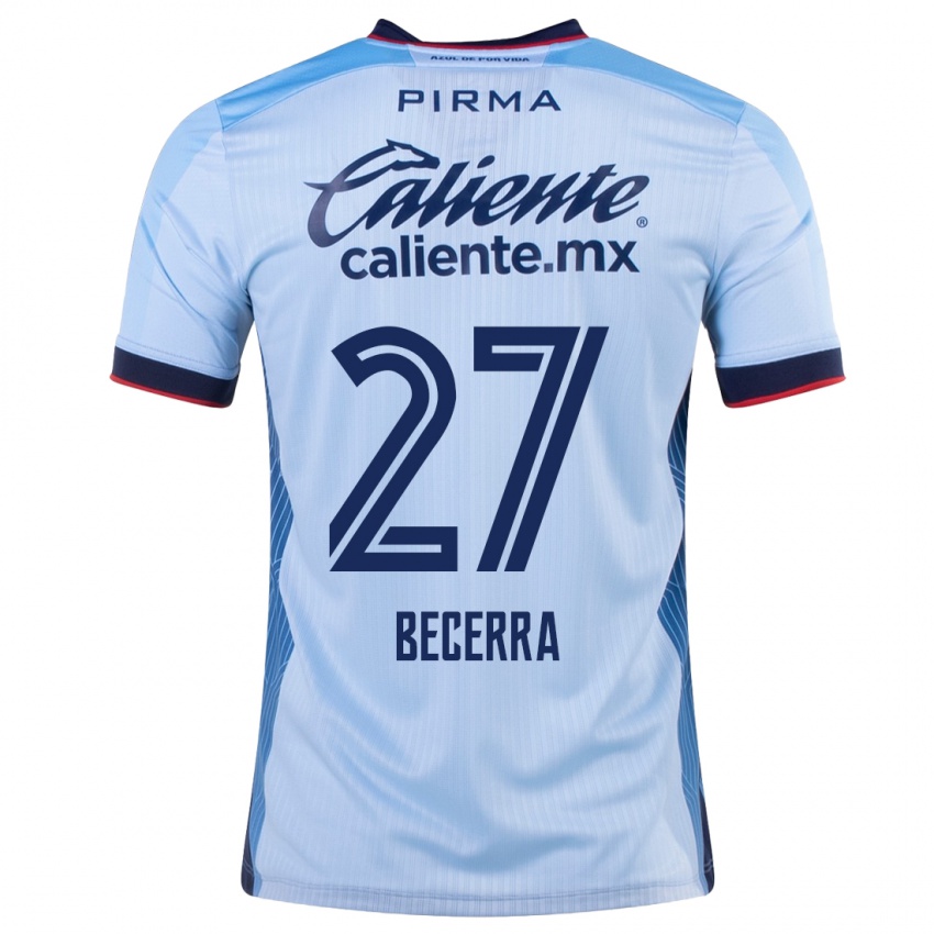 Dames Ana Becerra #27 Hemelsblauw Uitshirt Uittenue 2023/24 T-Shirt