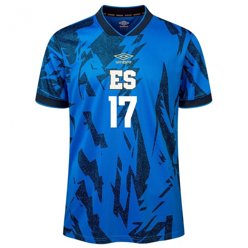 Kinderen El Salvador Diego Flores #17 Blauw Thuisshirt Thuistenue 24-26 T-Shirt