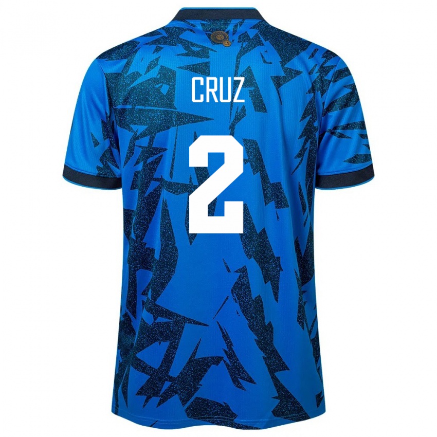 Kinderen El Salvador Melvin Cruz #2 Blauw Thuisshirt Thuistenue 24-26 T-Shirt