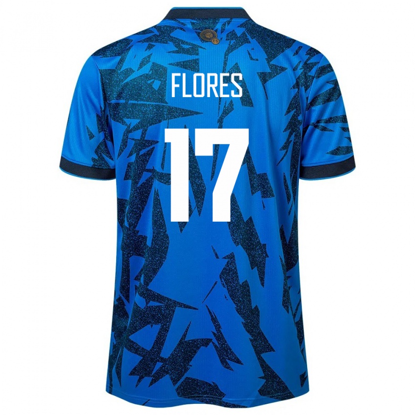 Kinderen El Salvador Diego Flores #17 Blauw Thuisshirt Thuistenue 24-26 T-Shirt