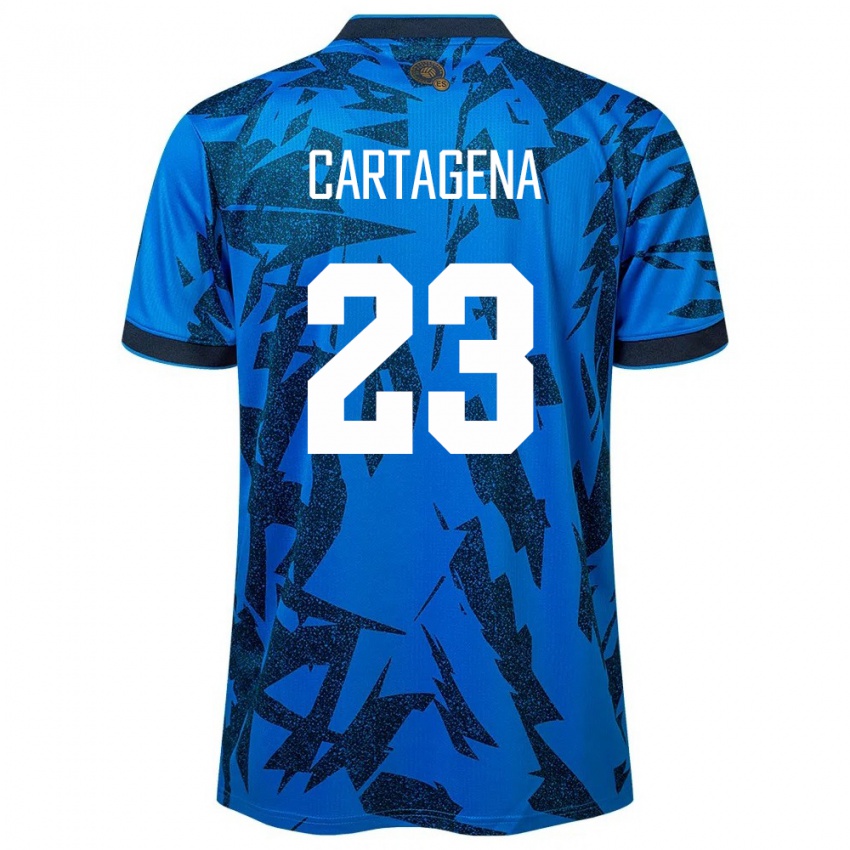 Kinderen El Salvador Melvin Cartagena #23 Blauw Thuisshirt Thuistenue 24-26 T-Shirt