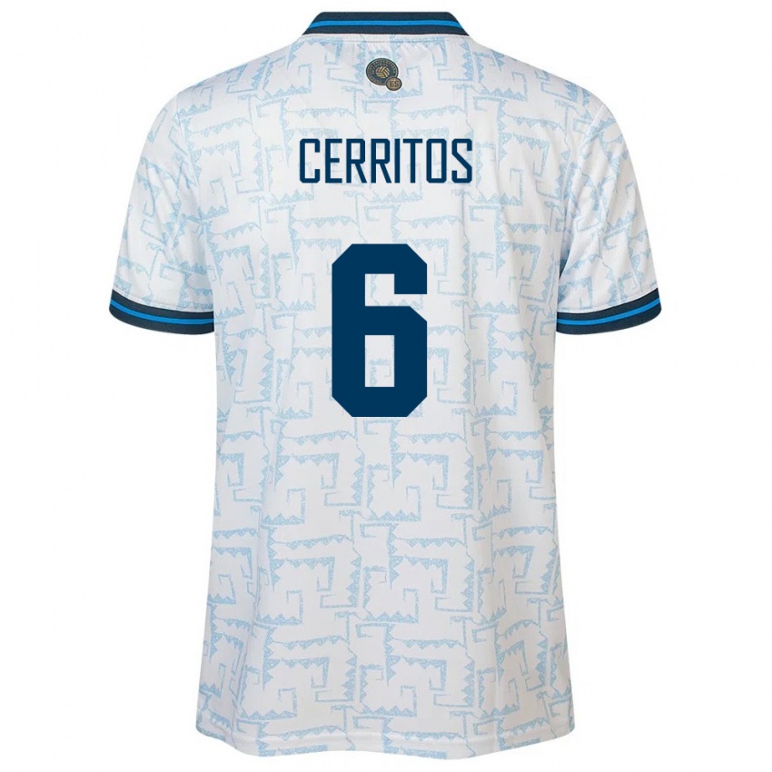 Kinderen El Salvador Mauricio Cerritos #6 Wit Uitshirt Uittenue 24-26 T-Shirt