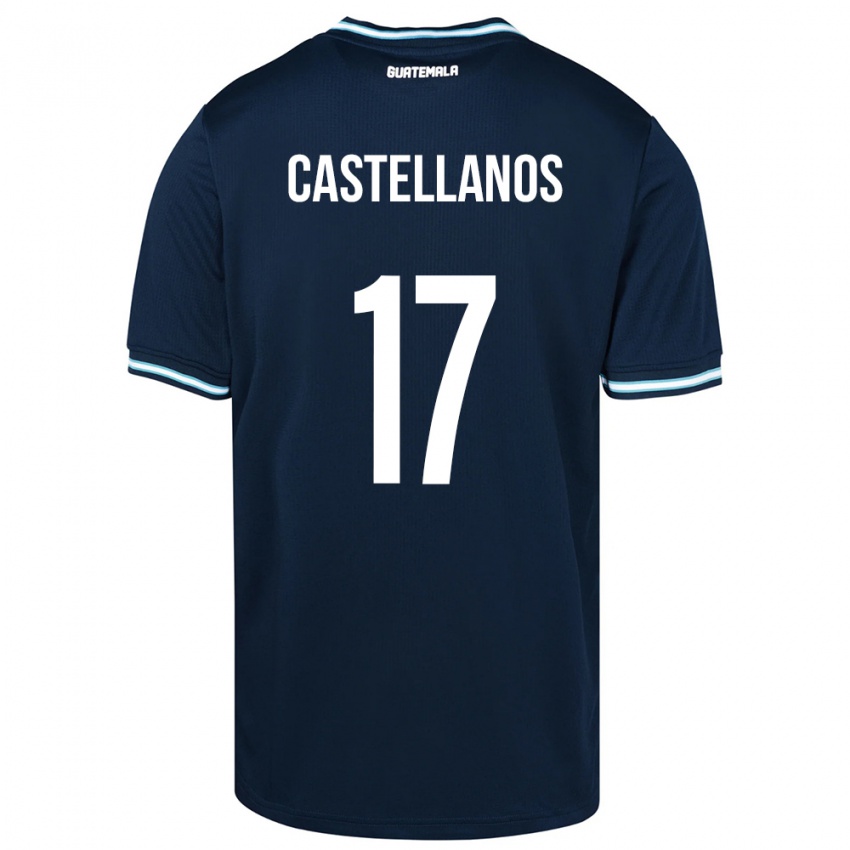 Kinderen Guatemala Óscar Castellanos #17 Blauw Uitshirt Uittenue 24-26 T-Shirt