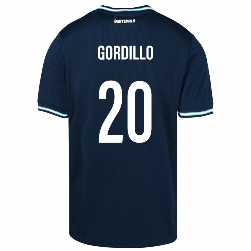 Kinderen Guatemala Gerardo Gordillo #20 Blauw Uitshirt Uittenue 24-26 T-Shirt