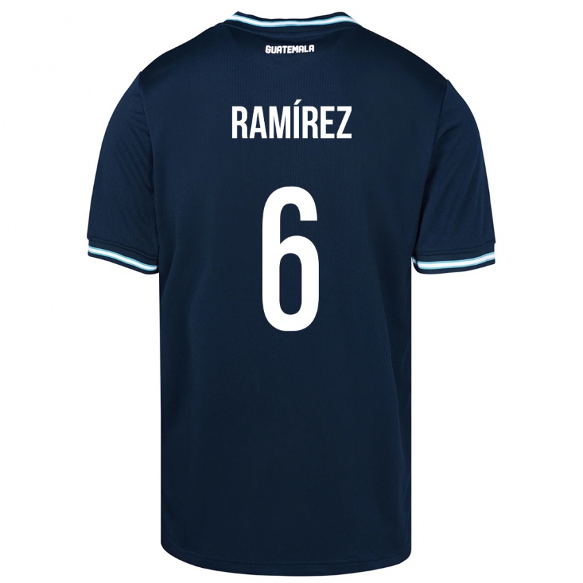 Kinderen Guatemala Kevin Ramírez #6 Blauw Uitshirt Uittenue 24-26 T-Shirt