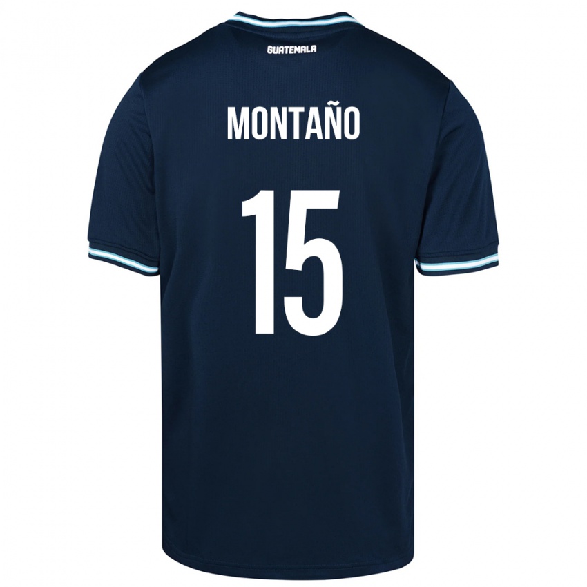 Kinderen Guatemala Figo Montaño #15 Blauw Uitshirt Uittenue 24-26 T-Shirt