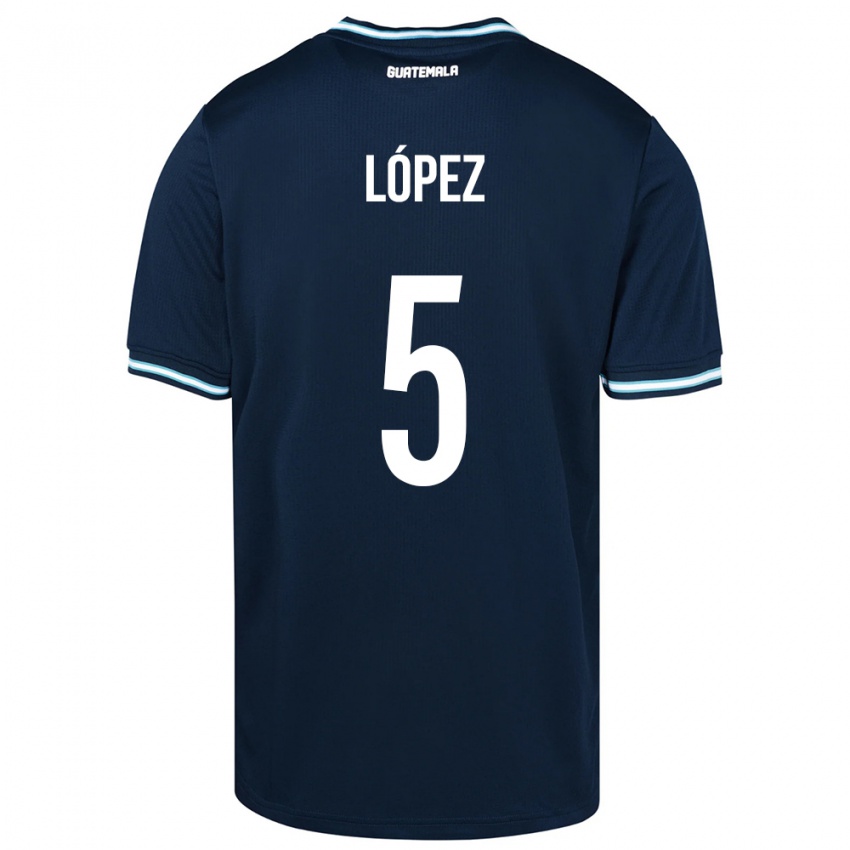 Kinderen Guatemala Jeffery López #5 Blauw Uitshirt Uittenue 24-26 T-Shirt