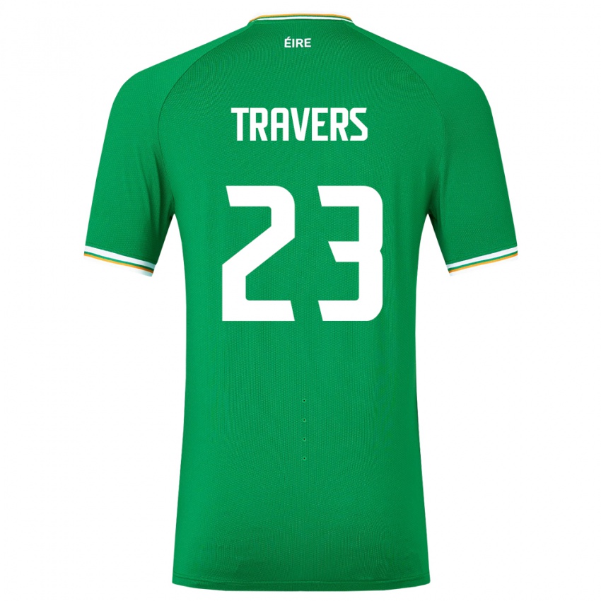 Heren Ierland Mark Travers #23 Groente Thuisshirt Thuistenue 24-26 T-Shirt