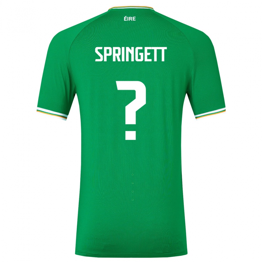 Heren Ierland Tony Springett #0 Groente Thuisshirt Thuistenue 24-26 T-Shirt