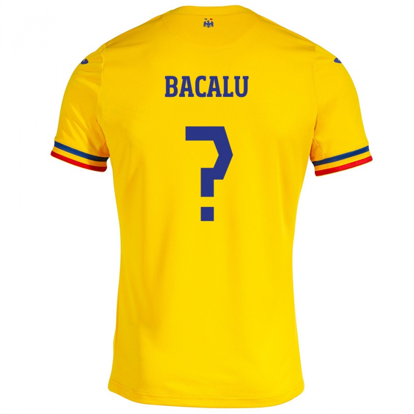 Heren Roemenië Bogdan Bacalu #0 Geel Thuisshirt Thuistenue 24-26 T-Shirt