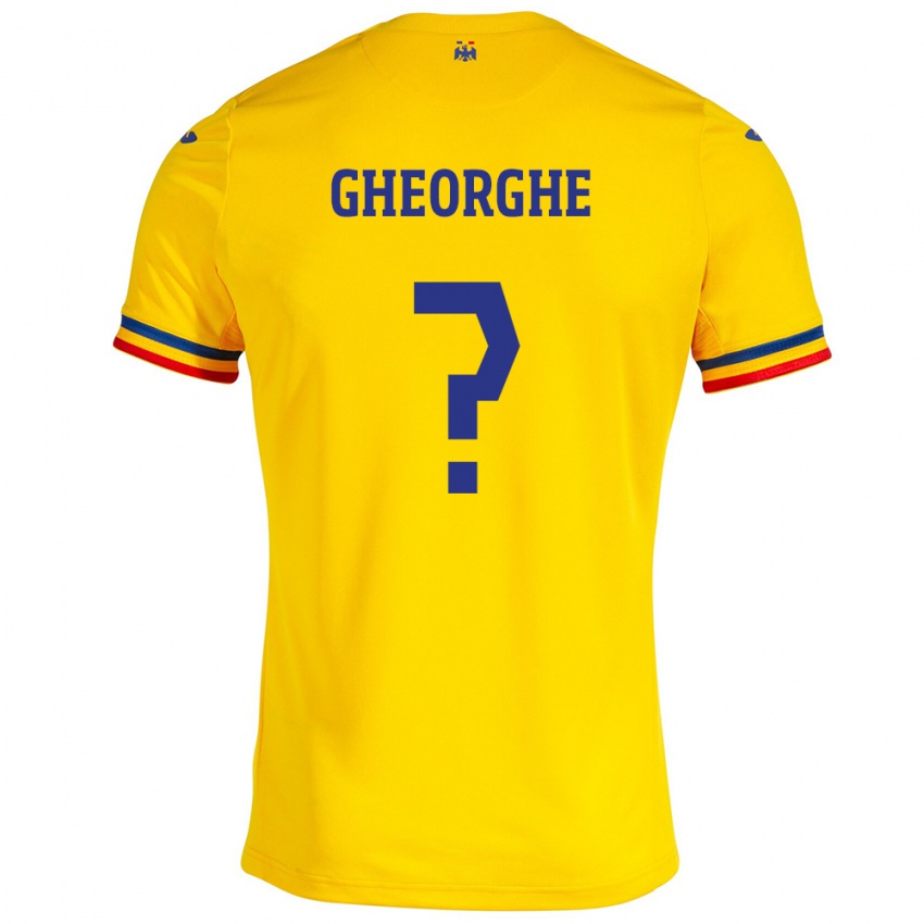 Heren Roemenië Gabriel Gheorghe #0 Geel Thuisshirt Thuistenue 24-26 T-Shirt