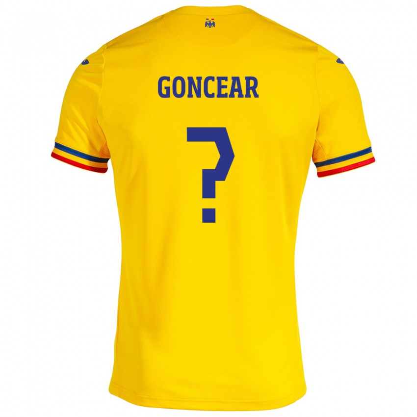 Heren Roemenië Alexandru Goncear #0 Geel Thuisshirt Thuistenue 24-26 T-Shirt