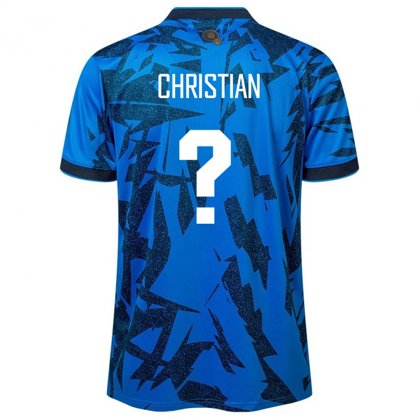 Heren El Salvador Christian Martínez #0 Blauw Thuisshirt Thuistenue 24-26 T-Shirt