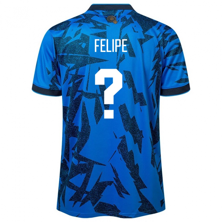 Heren El Salvador Felipe Rodríguez #0 Blauw Thuisshirt Thuistenue 24-26 T-Shirt