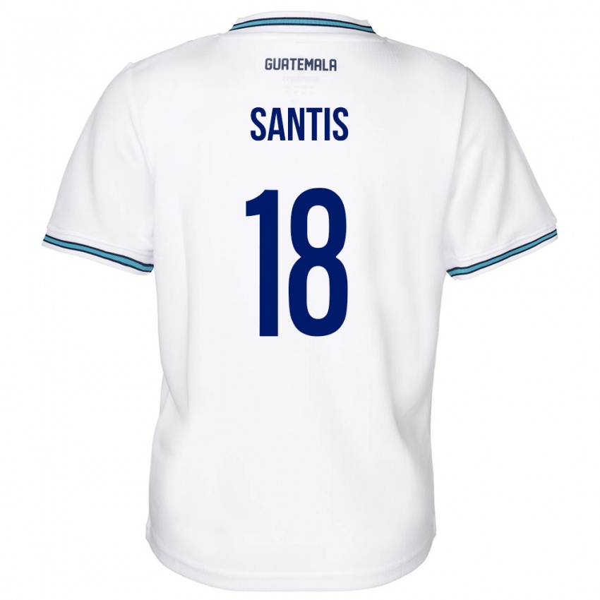 Heren Guatemala Óscar Santis #18 Wit Thuisshirt Thuistenue 24-26 T-Shirt