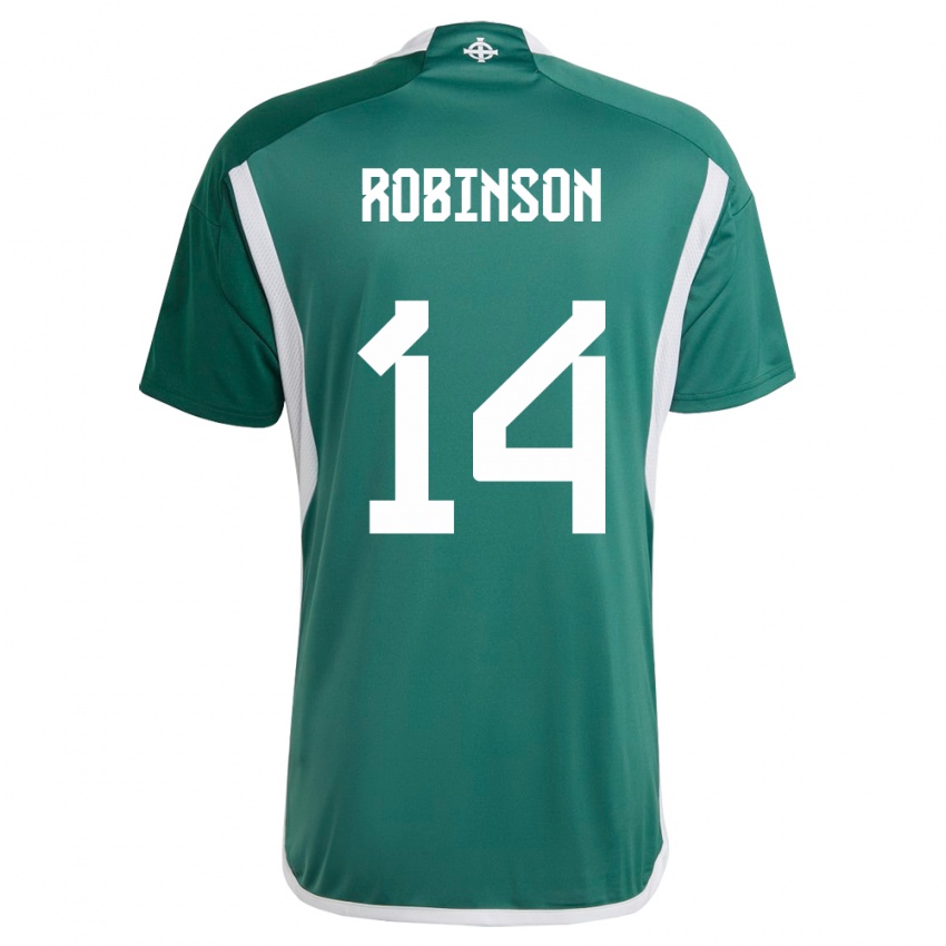 Heren Noord-Ierland Darren Robinson #14 Groente Thuisshirt Thuistenue 24-26 T-Shirt