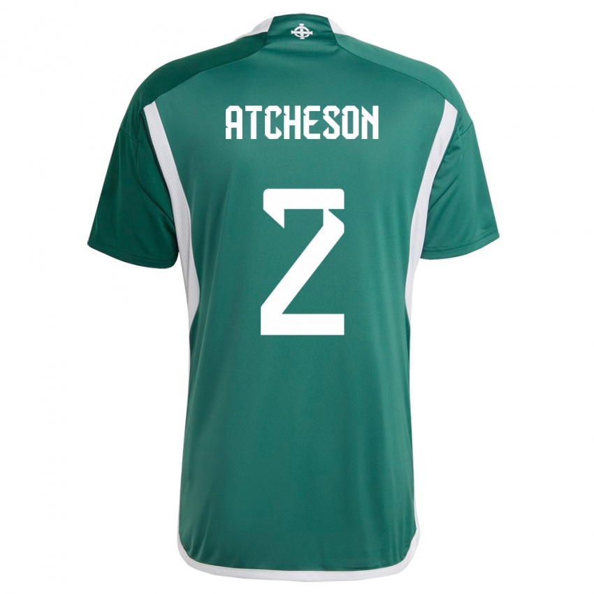 Heren Noord-Ierland Tom Atcheson #2 Groente Thuisshirt Thuistenue 24-26 T-Shirt