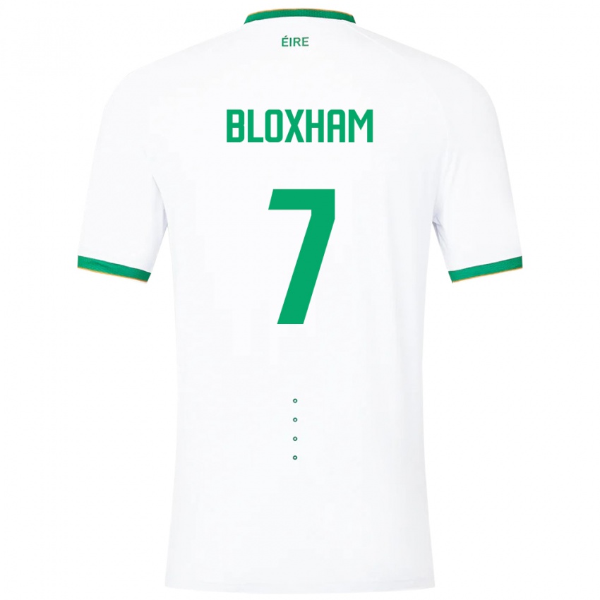 Heren Ierland Tom Bloxham #7 Wit Uitshirt Uittenue 24-26 T-Shirt