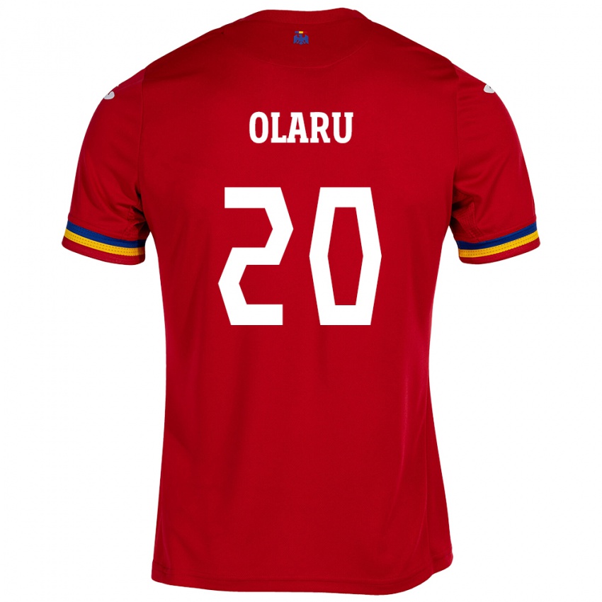 Heren Roemenië Darius Olaru #20 Rood Uitshirt Uittenue 24-26 T-Shirt