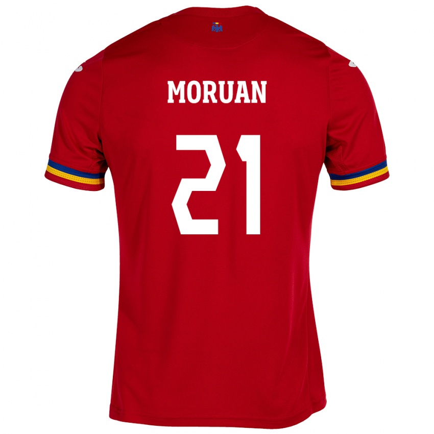 Heren Roemenië Olimpiu Moruţan #21 Rood Uitshirt Uittenue 24-26 T-Shirt