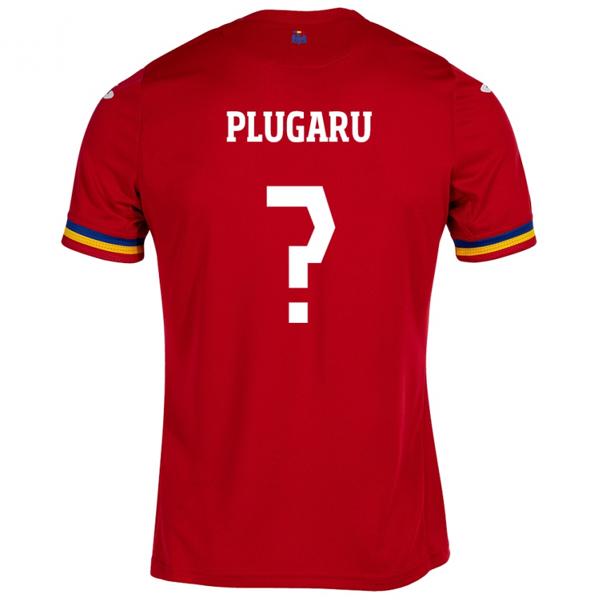 Heren Roemenië Răzvan Plugaru #0 Rood Uitshirt Uittenue 24-26 T-Shirt