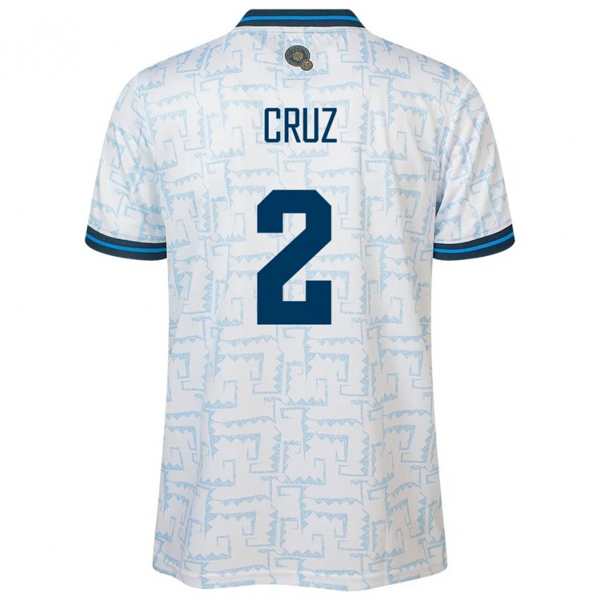 Heren El Salvador Melvin Cruz #2 Wit Uitshirt Uittenue 24-26 T-Shirt