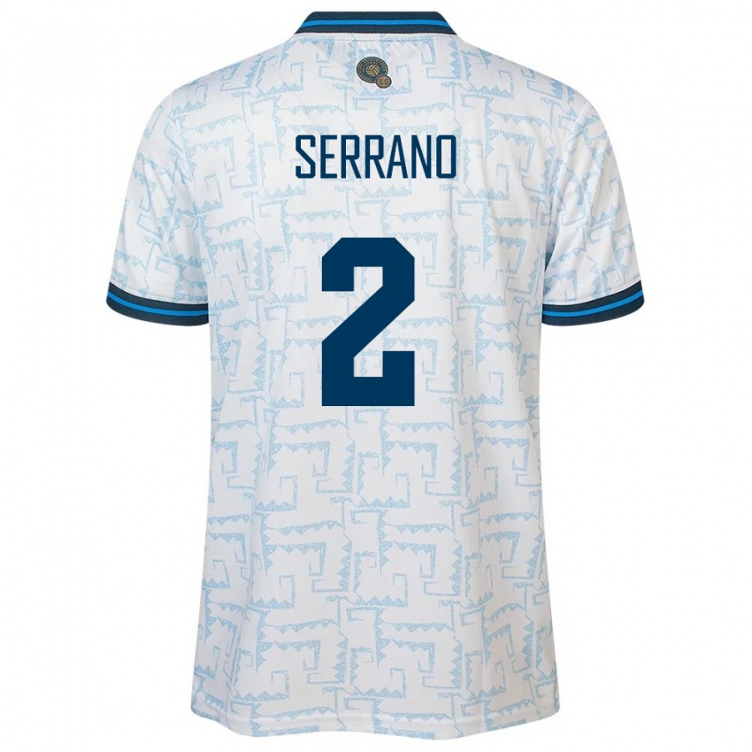 Heren El Salvador Alejandro Serrano #2 Wit Uitshirt Uittenue 24-26 T-Shirt