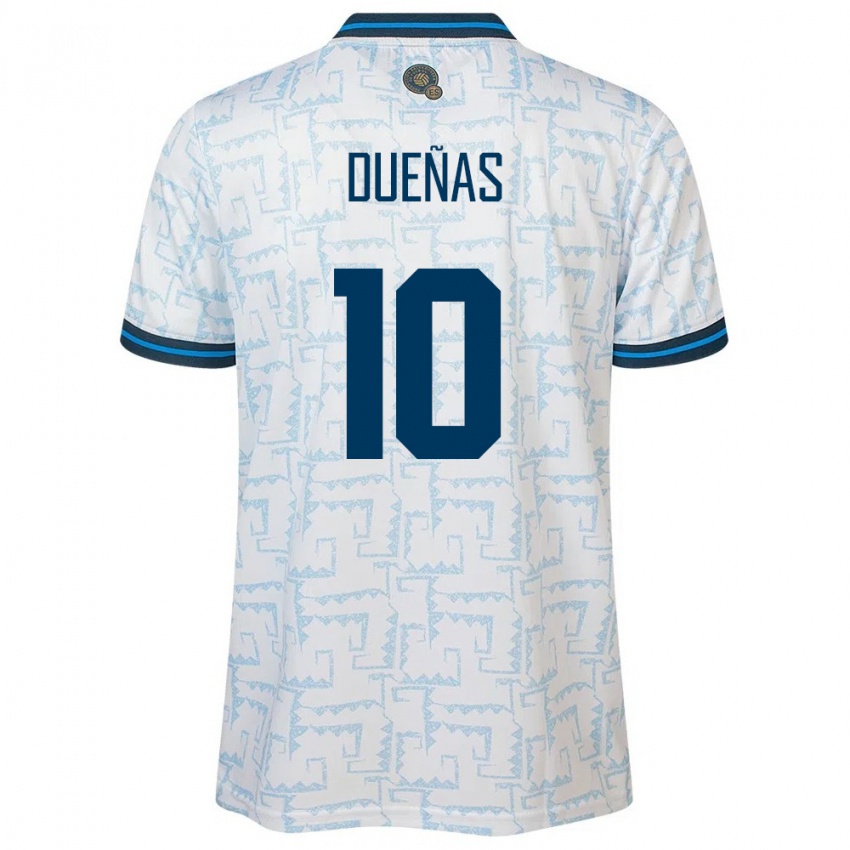 Heren El Salvador Enrico Dueñas #10 Wit Uitshirt Uittenue 24-26 T-Shirt