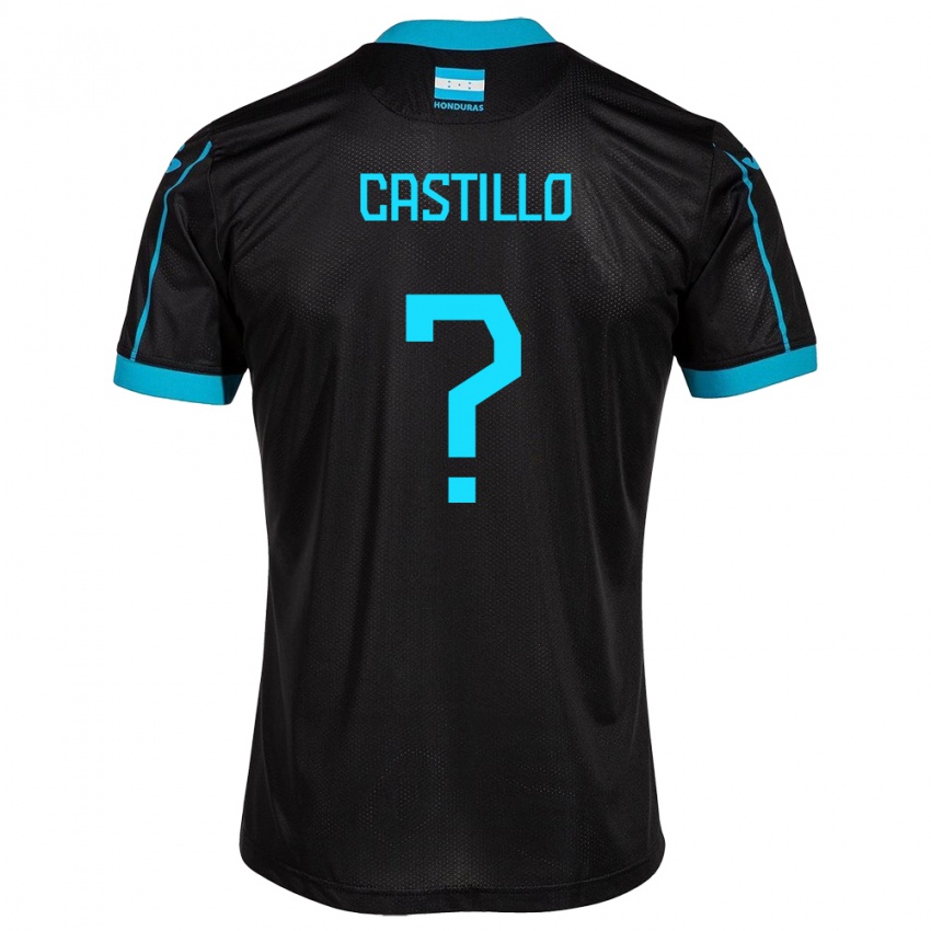 Heren Honduras Jeferson Castillo #0 Zwart Uitshirt Uittenue 24-26 T-Shirt