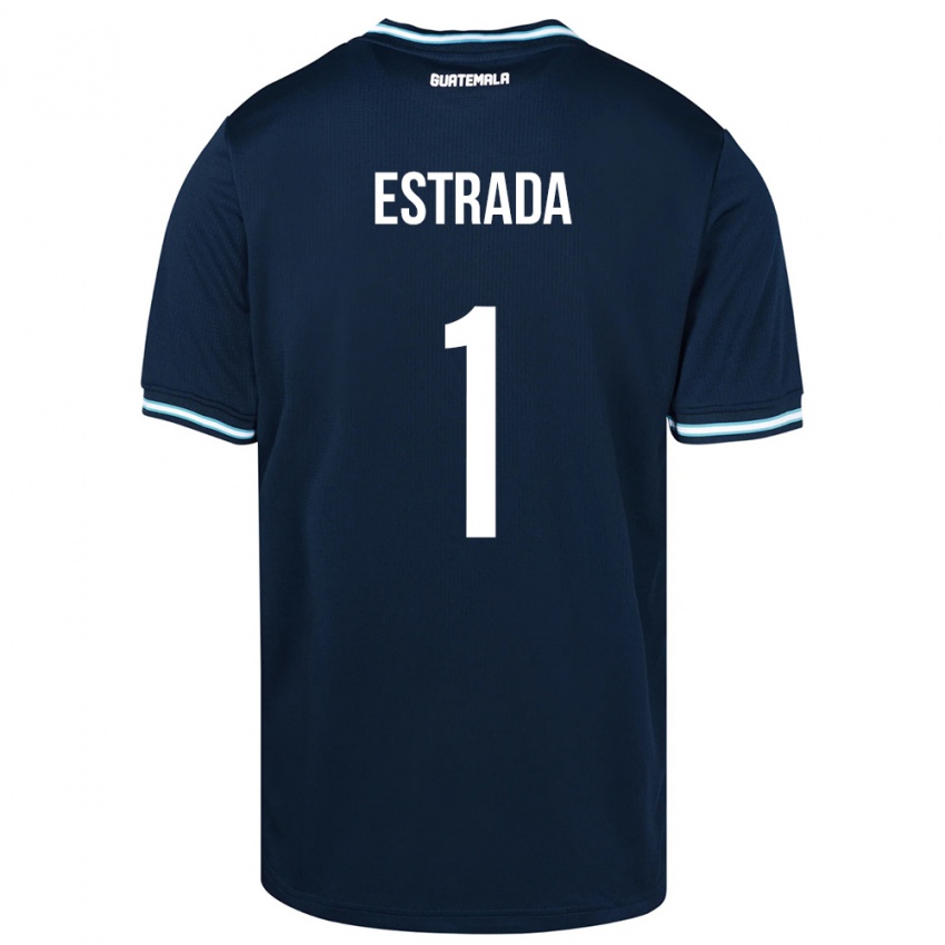 Heren Guatemala Alexia Estrada #1 Blauw Uitshirt Uittenue 24-26 T-Shirt