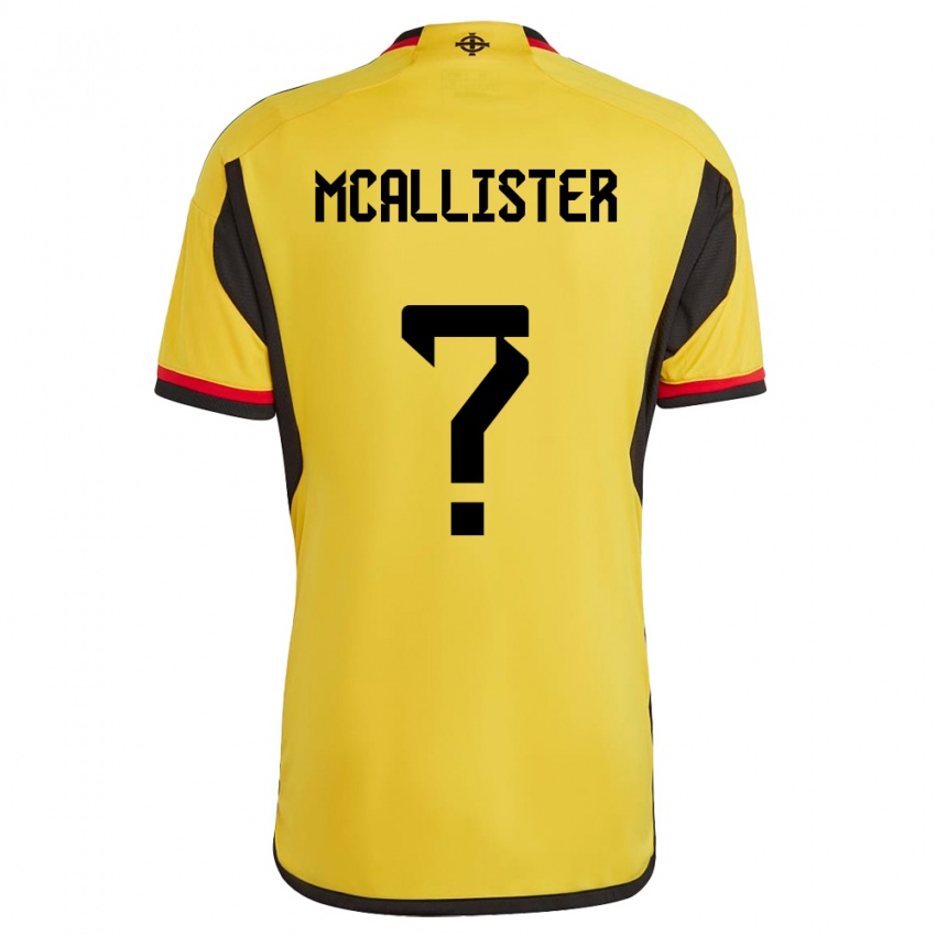 Heren Noord-Ierland Sean Mcallister #0 Wit Uitshirt Uittenue 24-26 T-Shirt