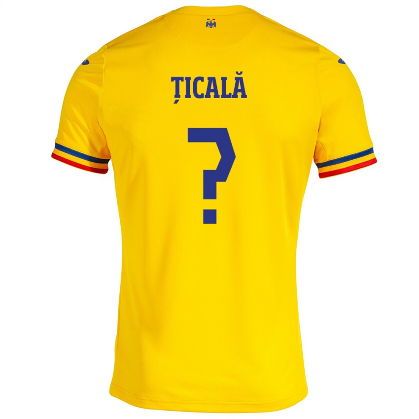 Dames Roemenië Matei Țicală #0 Geel Thuisshirt Thuistenue 24-26 T-Shirt