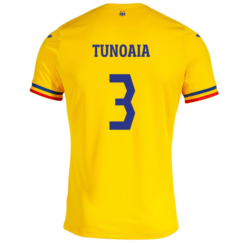 Dames Roemenië Alexandra Tunoaia #3 Geel Thuisshirt Thuistenue 24-26 T-Shirt
